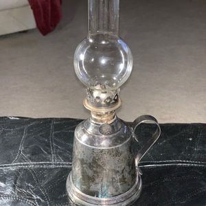 Vintage Silver Plated Wallace kerosene Lamp